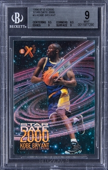 1996-97 Skybox E-X2000 "Star Date 2000" #3 Kobe Bryant Rookie Card - BGS MINT 9